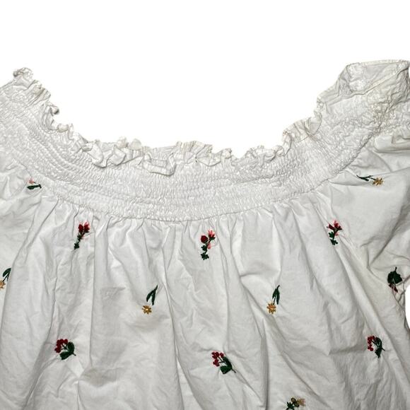 ZARA - white floral off the shouder top - Size XS - Picture 4 of 9